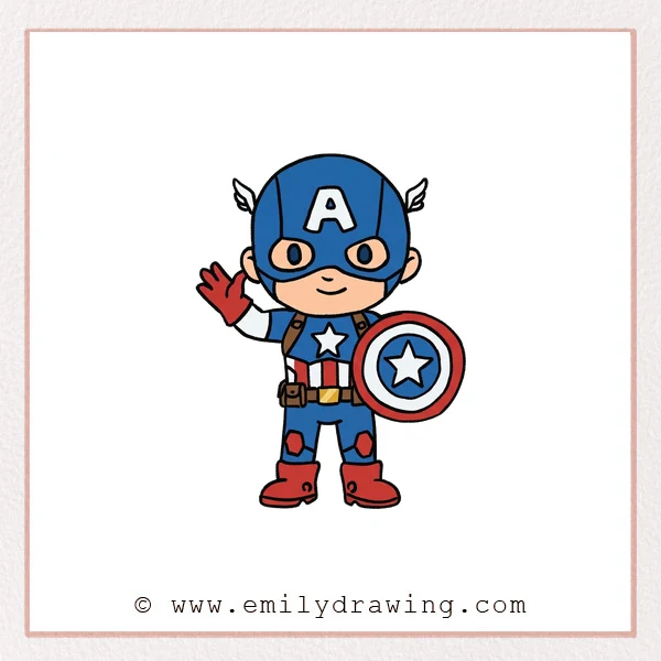 Preview of Captain America drawing